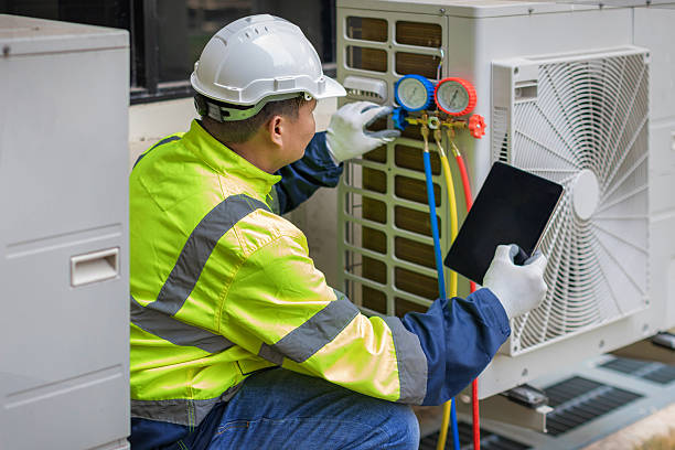 Professional Air Duct Cleaning technician working in Stevensville, MD